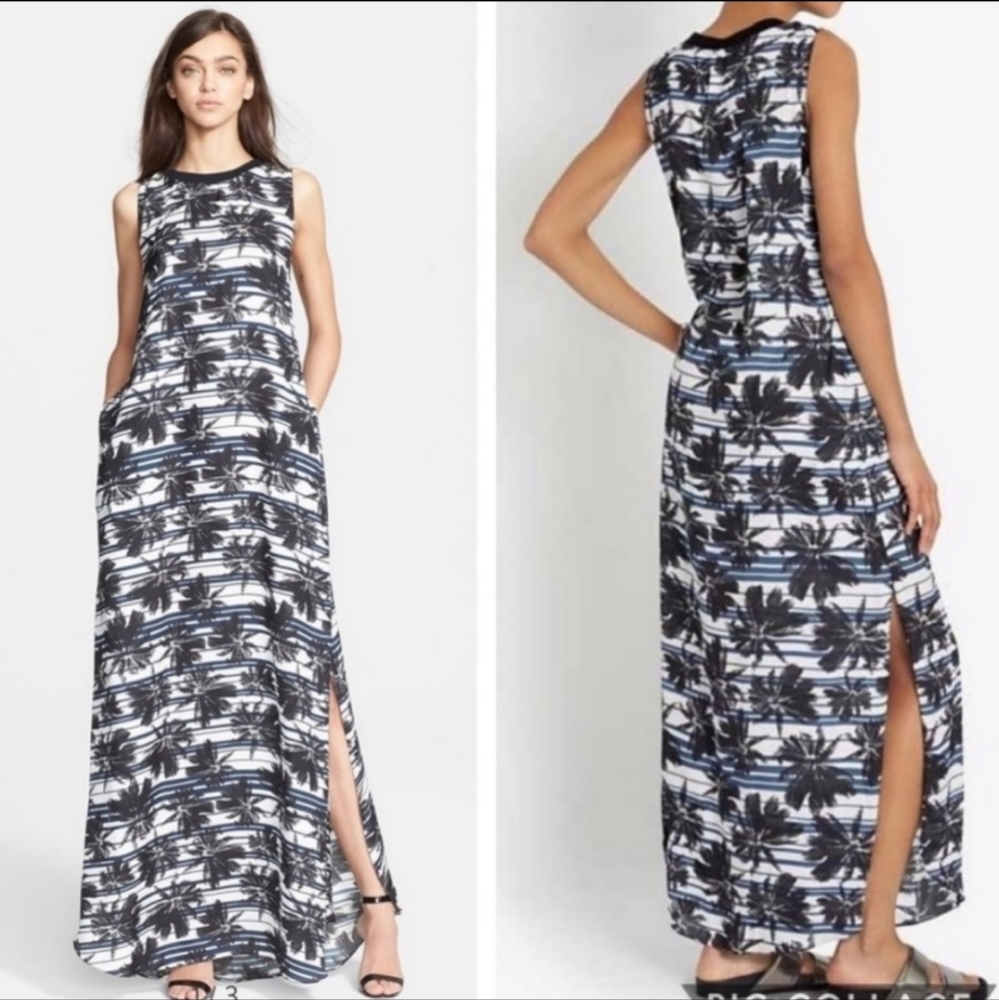 L'AGENCE Palm Tree Maxi Dress